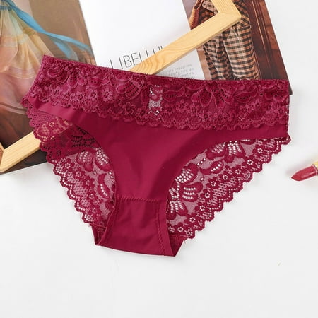 Gubotare Women Panties Thong Womens High Waist Mesh Underwear Womens Underwear Comfortable Lace Thong Red XL
Gubotare Women Panties Thong Womens High Waist Mesh Underwear Womens Underwear Comfortable Lace Thong Red XL