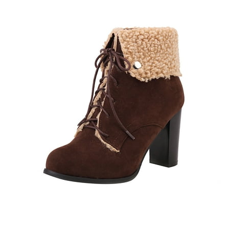 ZXHACSJ Vintage Boots Short Boots Lace Up Thick High Heel Middle Boots Women s Short Boots Brown 39
ZXHACSJ Vintage Boots Short Boots Lace Up Thick High Heel Middle Boots Women s Short Boots Brown 39