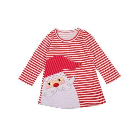 Aunavey Toddler Baby Girl Christmas Dress Long Striped Sleeve Santa Tunic Shirt Dresses
Aunavey Toddler Baby Girl Christmas Dress Long Striped Sleeve Santa Tunic Shirt Dresses