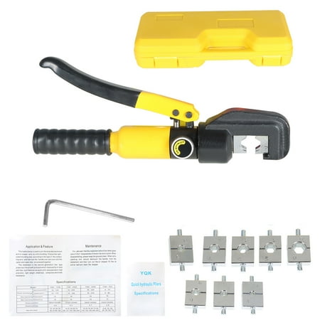 findmall 5 Ton Hydraulic Crimper Crimping Tool / w 9 Dies Wire Battery Cable Lug Terminal
findmall 5 Ton Hydraulic Crimper Crimping Tool / w 9 Dies Wire Battery Cable Lug Terminal
