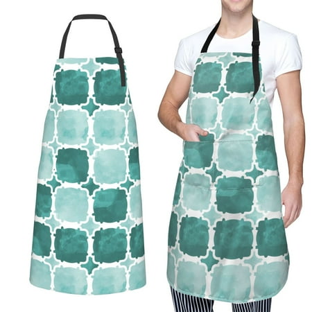 XMXT 1 Pcs Waterproof Kitchen Cooking Apron Teal Quatrefoil Print Adjustable Aprons for Women Men with Pockets
XMXT 1 Pcs Waterproof Kitchen Cooking Apron Teal Quatrefoil Print Adjustable Aprons for Women Men with Pockets