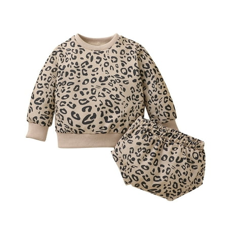 Meihuida Toddler Baby 2Pcs Fall Outfits Long Sleeve Leopard Print Pullover Tops Shorts Set
Meihuida Toddler Baby 2Pcs Fall Outfits Long Sleeve Leopard Print Pullover Tops Shorts Set