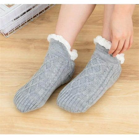 Christmas Socks Winter Warm Non-slip Grip Sleeping Floor Short Sock Soft Cartoon Sock