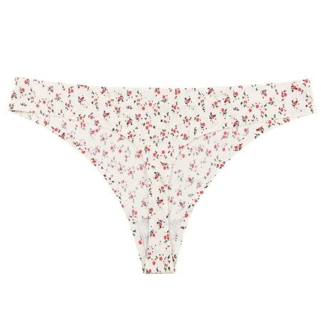 3PCK Panties For Women Breathable Print Thong Panty Underwear Womens Underwear