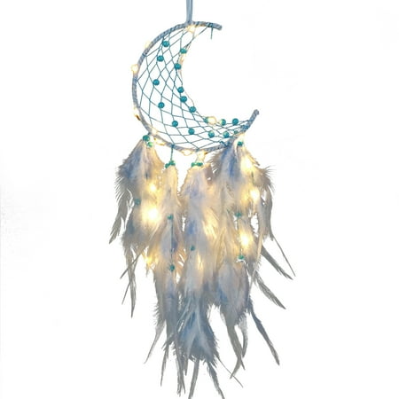 Ekeka Free Shipping Night Light Bedroom Handmade Home Decor Wall Hanging Dream Catcher Moon Shape
Ekeka Free Shipping Night Light Bedroom Handmade Home Decor Wall Hanging Dream Catcher Moon Shape