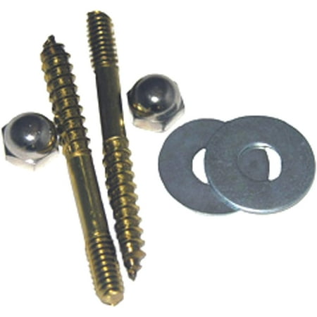 04-3601 Toilet Screws with Solid Brass 1/4-Inch by 2-1/2-Inch with Nuts and Washers
04-3601 Toilet Screws with Solid Brass 1/4-Inch by 2-1/2-Inch with Nuts and Washers