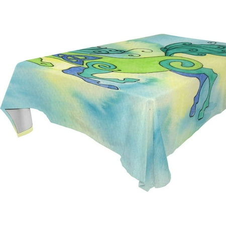 POPCreation Watercolor Green Horse Tablecloth 60x120 inches
POPCreation Watercolor Green Horse Tablecloth 60x120 inches