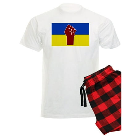 CafePress - Ukrainian Flag With Fist Pajamas - Men s Light Pajamas