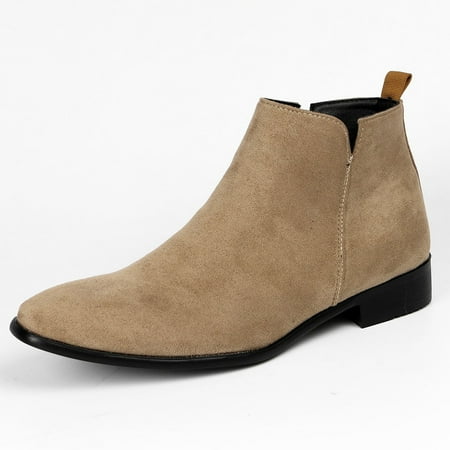 Men s Suede Leather Chelsea Ankle Boots