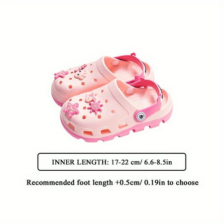 TARANIS Girls Clogs With Cartoon Charm Summer Comfortable Lightweight Non Slip Hollow Out Beach Sandals For Toddler Children Kids
TARANIS Girls Clogs With Cartoon Charm Summer Comfortable Lightweight Non Slip Hollow Out Beach Sandals For Toddler Children Kids
