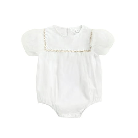 CenturyX Infant Newborn Baby Girls Summer Outfits Short Sleeve Bodysuit Ruffle Romper Lace Onesie Mesh Jumpsuit White 12-18 Months
CenturyX Infant Newborn Baby Girls Summer Outfits Short Sleeve Bodysuit Ruffle Romper Lace Onesie Mesh Jumpsuit White 12-18 Months