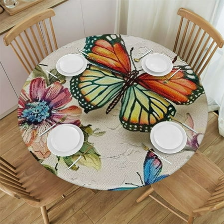BCIIG Butterflies Flowers Round Table Cover Stain Resistant Washable Indoor Outdoor Tablecloth Kitchen Dining Wedding Parties 100% Polyester Fiber 46 -50
BCIIG Butterflies Flowers Round Table Cover Stain Resistant Washable Indoor Outdoor Tablecloth Kitchen Dining Wedding Parties 100% Polyester Fiber 46 -50