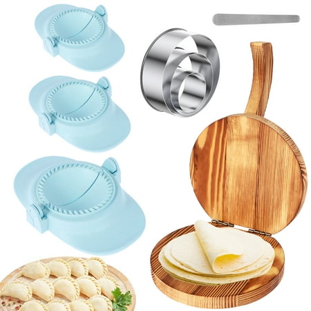 Duety 8Pcs Dumpling Maker Set Portable Wood Tortilla Press with Handle Efficient Empanada Press Maker Tortilla Maker Press 3 Sizes Dumpling Press with Dumpling Cutter Filling Spoon for Home Cooking
Duety 8Pcs Dumpling Maker Set Portable Wood Tortilla Press with Handle Efficient Empanada Press Maker Tortilla Maker Press 3 Sizes Dumpling Press with Dumpling Cutter Filling Spoon for Home Cooking