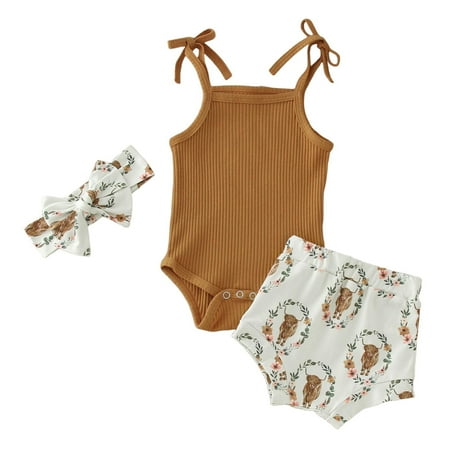 Toddler Girls Sleeveless Ribbed Romper Bodysuit Cartoon Cow Printed Shorts Headbands Outfits Kids Child Clothing Streetwear Dailywear Outwear
Toddler Girls Sleeveless Ribbed Romper Bodysuit Cartoon Cow Printed Shorts Headbands Outfits Kids Child Clothing Streetwear Dailywear Outwear