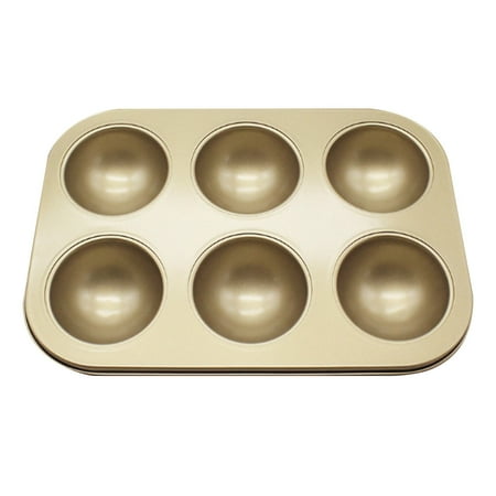 6-Cavity Non-Stick Muffin Pan Mousse Cake Cupcake Tray Chocolate Mold Carbon Steel Bakeware Golden
6-Cavity Non-Stick Muffin Pan Mousse Cake Cupcake Tray Chocolate Mold Carbon Steel Bakeware Golden