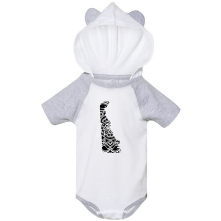 Inktastic Delaware Silhouette Mandala Gift Baby Boy or Baby Girl Bodysuit