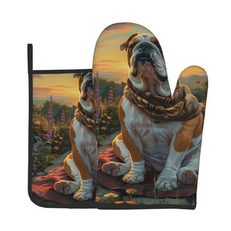 Junzan Flower Field Cute Bulldog Pattern Oven Mitts and Pot Holders 2 pcs Set Potholders BBQ Gloves Long Kitchen Oven Glove for Cooking Baking Grilling (2-Piece Set 11 Inch)
Junzan Flower Field Cute Bulldog Pattern Oven Mitts and Pot Holders 2 pcs Set Potholders BBQ Gloves Long Kitchen Oven Glove for Cooking Baking Grilling (2-Piece Set 11 Inch)
