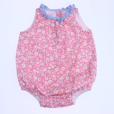 Pre-owned Gap Girls Pink | White Romper size: 6-12 Months