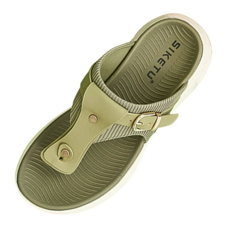 QYZEU Vacation Essentials for Women Thick Slope Soled Slippers Light Casual Sports Herringbone Slippers Wide Slides Beach Breathable Lightweight Sandals Green 41
QYZEU Vacation Essentials for Women Thick Slope Soled Slippers Light Casual Sports Herringbone Slippers Wide Slides Beach Breathable Lightweight Sandals Green 41