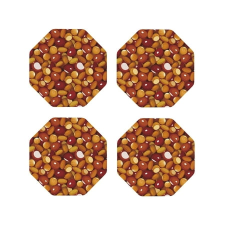 Fuzoiu Almond Nuts Print Leather Coasters Set Drink Coasters Set of 4 for Tabletop Protection Durable PVC Coasters Home Décor and Housewarming Gift-Octagon
Fuzoiu Almond Nuts Print Leather Coasters Set Drink Coasters Set of 4 for Tabletop Protection Durable PVC Coasters Home Décor and Housewarming Gift-Octagon