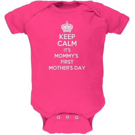Mother s Day - Keep Calm It s Mommy s First Hot Pink Soft Baby One Piece - 12-18 months
Mother s Day - Keep Calm It s Mommy s First Hot Pink Soft Baby One Piece - 12-18 months