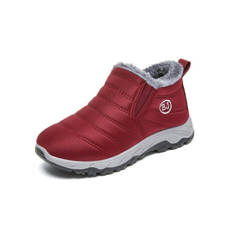 Ferndule Mens Slip On Warm Booties Outdoor Lightweight Casual Flats Winter Shoes Red 5
Ferndule Mens Slip On Warm Booties Outdoor Lightweight Casual Flats Winter Shoes Red 5