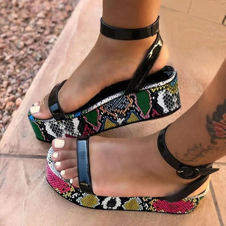 〖Yilirongyumm〗 Black 37 Sandals Women Sandals Bottom Non Bottom Shoes Thick Slope Button Positioning Heel Women s Pattern Snake Thick Women s Sandals
〖Yilirongyumm〗 Black 37 Sandals Women Sandals Bottom Non Bottom Shoes Thick Slope Button Positioning Heel Women s Pattern Snake Thick Women s Sandals