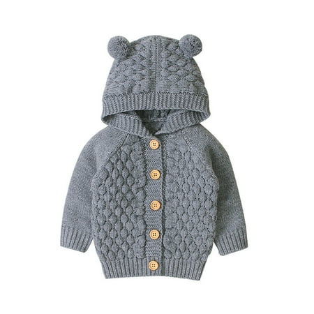 Newborn Baby Girls Boys Knit Cardigan Ear Hooded Sweater Infant Button-Down Cotton Outwear 3-24 Months
Newborn Baby Girls Boys Knit Cardigan Ear Hooded Sweater Infant Button-Down Cotton Outwear 3-24 Months