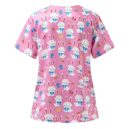 Xutthjh Easter Women Scrubs Top Short Sleeve V-Neck Rabbit Pattern Tops Nursing Uniform T-Shirts
Xutthjh Easter Women Scrubs Top Short Sleeve V-Neck Rabbit Pattern Tops Nursing Uniform T-Shirts