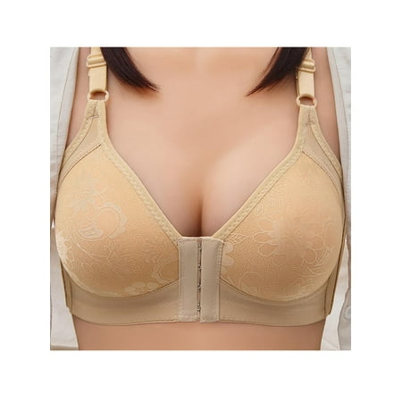 MIHOLL Women s Plus Size Front Closure Bra Embroidered Wireless Posture Bra Full Cup Lift Bras No Underwire Shaping Bra
MIHOLL Women s Plus Size Front Closure Bra Embroidered Wireless Posture Bra Full Cup Lift Bras No Underwire Shaping Bra