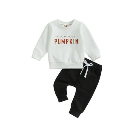 Eyicmarn Baby Boys Halloween Clothes Letter Print Long Sleeve Sweatshirt and Elastic Pants for Toddler 2 Piece Outfits
Eyicmarn Baby Boys Halloween Clothes Letter Print Long Sleeve Sweatshirt and Elastic Pants for Toddler 2 Piece Outfits