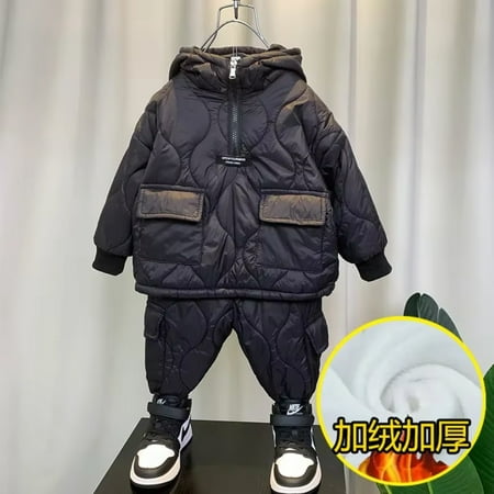 Thick and Plush Boys‘ Autumn and Winter Two-Piece Clothing Set for Sport and Leisure featuring Cotton Fabric
Thick and Plush Boys‘ Autumn and Winter Two-Piece Clothing Set for Sport and Leisure featuring Cotton Fabric