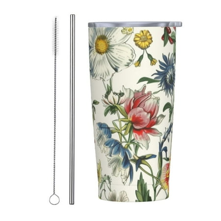 Watercolor painting of flowers 20 oz stainless steel car cup with straw cover insulated hot and cold water cup coffee cup
Watercolor painting of flowers 20 oz stainless steel car cup with straw cover insulated hot and cold water cup coffee cup