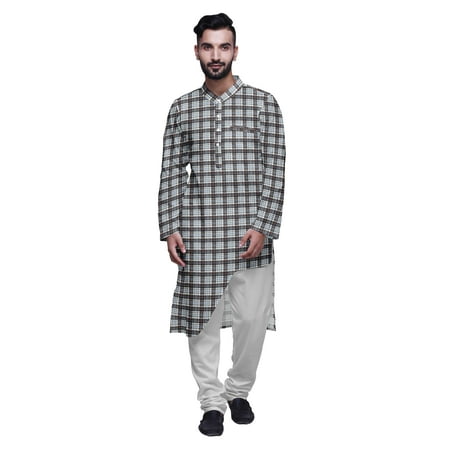 Atasi Printed Ethnic Kurta Pajama Set Summer Party Wear Kurta Pyjama For Men