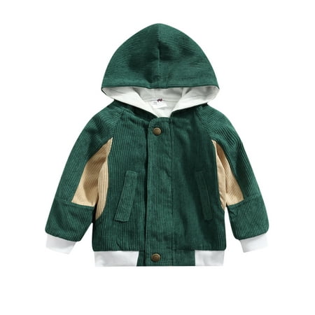 Sunisery Kids Baby Girls Boys Corduroy Jacket Outwear Color Patchwork Long Sleeve Hooded Zipper Coat Clothes Green 1-2 Years
Sunisery Kids Baby Girls Boys Corduroy Jacket Outwear Color Patchwork Long Sleeve Hooded Zipper Coat Clothes Green 1-2 Years