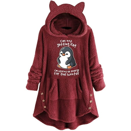 Simplmasygenix Fuzzy Fluffy Hoodies for Women Plus Size Long Hoodie Dress Women Cute Pattern Winter Cat Ear Fleece Fuzzy Hooded Blanket Dress Plush Tops for Teen Girls
Simplmasygenix Fuzzy Fluffy Hoodies for Women Plus Size Long Hoodie Dress Women Cute Pattern Winter Cat Ear Fleece Fuzzy Hooded Blanket Dress Plush Tops for Teen Girls