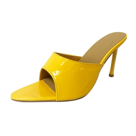 Sandals Women Fashion Summer Women Sandals High Heeled Fish Mouth Pointed Toe Solid Color Large Size Sexy Style Womens Sandals Pu Yellow 41
Sandals Women Fashion Summer Women Sandals High Heeled Fish Mouth Pointed Toe Solid Color Large Size Sexy Style Womens Sandals Pu Yellow 41