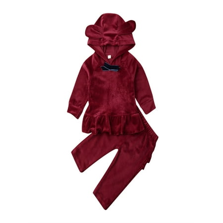 Fiomva Baby Girls 2 Pieces Outfit 3D Ears Hooded Long Sleeve Sweatshirt Tops with Ruffles Long Pants Suit
Fiomva Baby Girls 2 Pieces Outfit 3D Ears Hooded Long Sleeve Sweatshirt Tops with Ruffles Long Pants Suit