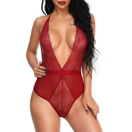 ãTOTOãIntimates For Women New Women Lingerie Lace Teddy Deep V Neck Backless Bodysuit Underwear
ãTOTOãIntimates For Women New Women Lingerie Lace Teddy Deep V Neck Backless Bodysuit Underwear