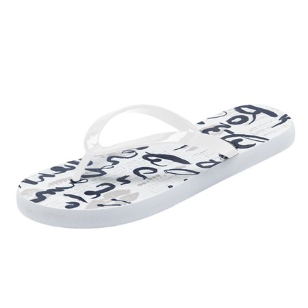 Womens Sandals Beach Printing Flip Flop Sandal Pvc White 44