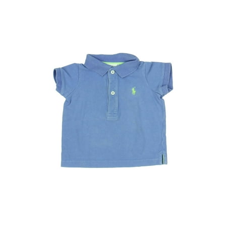 Pre-owned Ralph Lauren Boys Blue Polo Shirt size: 9 Months 
Pre-owned Ralph Lauren Boys Blue Polo Shirt size: 9 Months