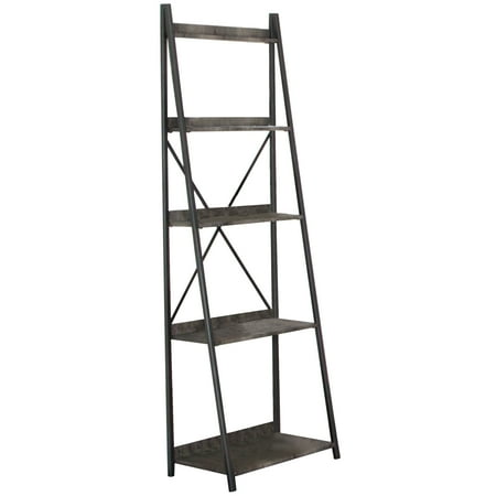 Sunset Trading Star Freestanding Ladder Shelf - 4 Shelves - Kitchen Dining Home Office Storage Display - Tall Bookshelf - Gray Metal and Wood
Sunset Trading Star Freestanding Ladder Shelf - 4 Shelves - Kitchen Dining Home Office Storage Display - Tall Bookshelf - Gray Metal and Wood