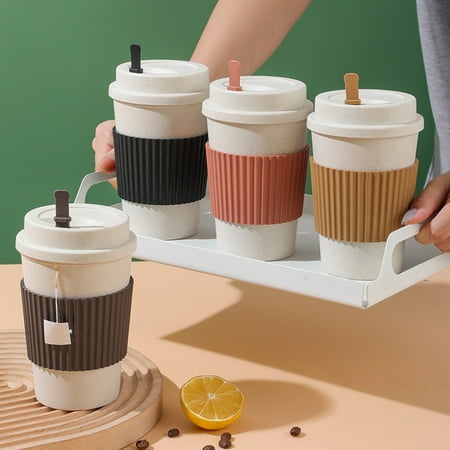 Visland 480ml Wheat Straw Coffee Tea Mug with Lid | Takeaway To Go Travel | Wheat Straw | Reusable Environmentally Eco Friendly Portable Dishwasher Safe
Visland 480ml Wheat Straw Coffee Tea Mug with Lid | Takeaway To Go Travel | Wheat Straw | Reusable Environmentally Eco Friendly Portable Dishwasher Safe