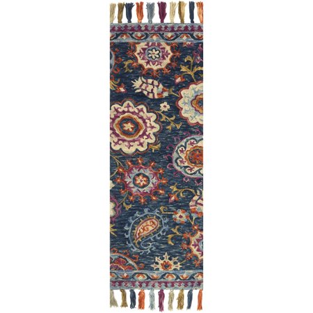 Alexander Home Hand-hooked Lena Multi Floral Paisley Rug (2'6 x 7'6)