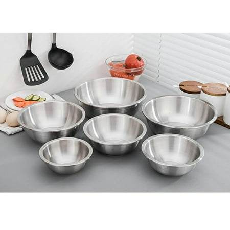 Mixing Bowl Stainless Steel Large Capacity Mixing Bowl Multifunctional Heavy-duty Non-skid Soup Pot Egg Mixing Food Container (24cm)
Mixing Bowl Stainless Steel Large Capacity Mixing Bowl Multifunctional Heavy-duty Non-skid Soup Pot Egg Mixing Food Container (24cm)