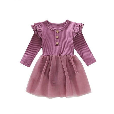 Yejaeka Infant Romper Dress Mesh Stitching Lotus Leaf Sleeves Single Breasted Dress
Yejaeka Infant Romper Dress Mesh Stitching Lotus Leaf Sleeves Single Breasted Dress