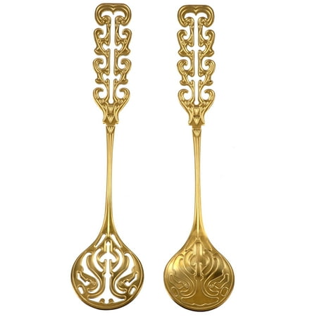 2 Pcs Stainless Steel Coffee Spoon Coffee Stirring Spoon Coffee Strainer Spoon