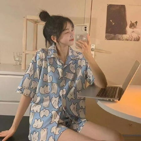 CoCopeaunt Pajama Sets Turn-down Collar Short Sleeve Women Summer Strawberry Printed Cartoon Thin Kawaii Trendy Womens 2pcs Pyjamas Elegant
CoCopeaunt Pajama Sets Turn-down Collar Short Sleeve Women Summer Strawberry Printed Cartoon Thin Kawaii Trendy Womens 2pcs Pyjamas Elegant
