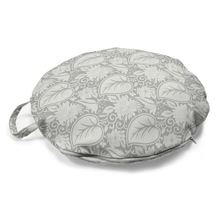Grey Round Floor Cushion with Handle Big Leaves on Old Fashion Floral Background Feminine Dramatic Style Retro Graphic Print Decorative Pillow for Living Room & Dorms 18 Round Grey by Ambesonne
Grey Round Floor Cushion with Handle Big Leaves on Old Fashion Floral Background Feminine Dramatic Style Retro Graphic Print Decorative Pillow for Living Room & Dorms 18 Round Grey by Ambesonne