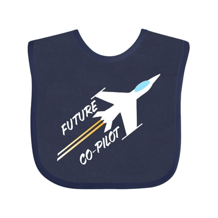 Inktastic Future Co-Pilot Jet in Flight Gift Baby Boy or Baby Girl Bib